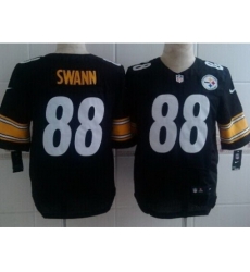 Nike Pittsburgh Steelers 88 Lynn Swann Black Elite NFL Jersey