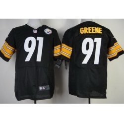 Nike Pittsburgh Steelers 91 Kevin Greene Black Elite NFL Jersey