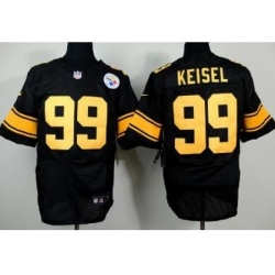 Nike Pittsburgh Steelers 99 Brett Keisel Black Elite Gold No. NFL Jersey