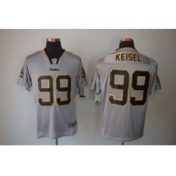 Nike Pittsburgh Steelers 99 Brett Keisel Grey Elite Lights Out NFL Jersey
