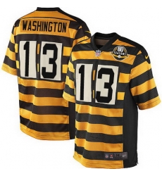 Nike Steelers #13 James Washington Yellow Black Alternate Mens Stitched NFL 80TH Throwback Elite Jersey