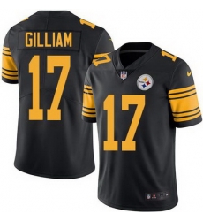 Nike Steelers #17 Joe Gilliam Black Mens Stitched NFL Limited Rush Jersey