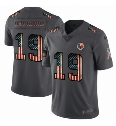 Nike Steelers 19 JuJu Smith Schuster 2019 Salute To Service USA Flag Fashion Limited Jersey