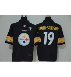 Nike Steelers 19 JuJu Smith Schuster Black Team Big Logo Number Vapor Untouchable Limited Jersey
