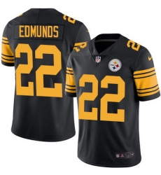 Nike Steelers #22 Terrell Edmunds Black Mens Stitched NFL Limited Rush Jersey