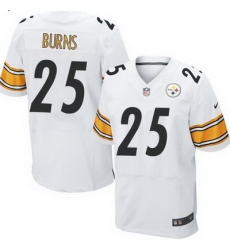 Nike Steelers #25 Artie Burns White Mens Stitched NFL Elite Jersey