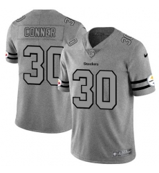 Nike Steelers 30 James Conner 2019 Gray Gridiron Gray Vapor Untouchable Limited Jersey