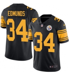 Nike Steelers #34 Terrell Edmunds Black Mens Stitched NFL Limited Rush Jersey