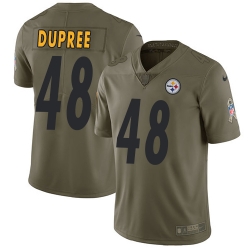 Nike Steelers #48 Bud Dupree Olive Mens Stitched NFL Limited 2017 Salute to Service Jersey