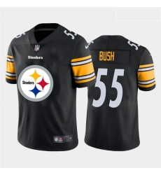 Nike Steelers 55 Devin Bush Black Team Big Logo Vapor Untouchable Limited Jersey