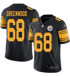 Nike Steelers #68 L C Greenwood Black Mens Stitched NFL Limited Rush Jersey