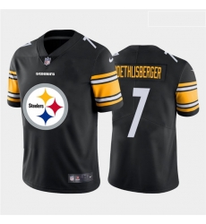 Nike Steelers 7 Ben Roethlisberger Black Team Big Logo Vapor Untouchable Limited Jersey