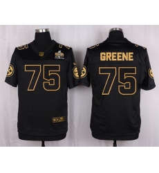 Nike Steelers #75 Joe Greene Black Mens Stitched NFL Elite Pro Line Gold Collection Jersey