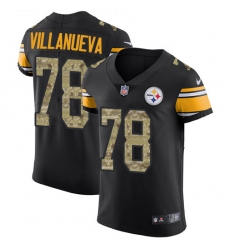 Nike Steelers #78 Alejandro Villanueva Black Camo Mens Stitched NFL Elite Jersey