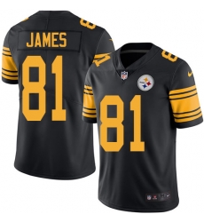 Nike Steelers #81 Jesse James Mens Rush Limited Jersey