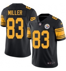 Nike Steelers #83 Heath Miller Black Mens Stitched NFL Limited Rush Jersey