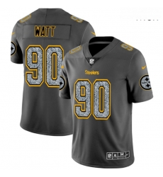 Nike Steelers 90 T J  Watt Gray Camo Vapor Untouchable Limited Jersey
