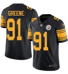 Nike Steelers #91 Kevin Greene Black Mens Stitched NFL Limited Rush Jersey