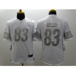 Nike pittsburgh steelers 83 Heath Miller White Game Platinum NFL Jersey
