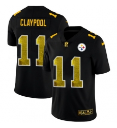 Pittsburgh Steelers 11 Chase Claypool Men Black Nike Golden Sequin Vapor Limited NFL Jersey