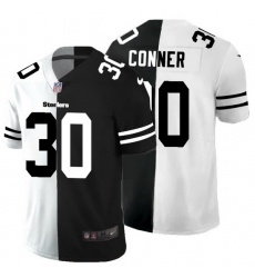 Pittsburgh Steelers 30 James Conner Men Black V White Peace Split Nike Vapor Untouchable Limited NFL Jersey