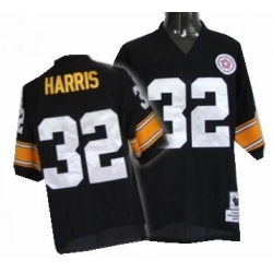 Pittsburgh Steelers 32 Franco Harris black mitchellandness throwback
