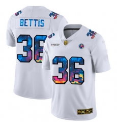 Pittsburgh Steelers 36 Jerome Bettis Men White Nike Multi Color 2020 NFL Crucial Catch Limited NFL Jersey