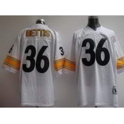 Pittsburgh Steelers 36 bettis white throwback jerseys