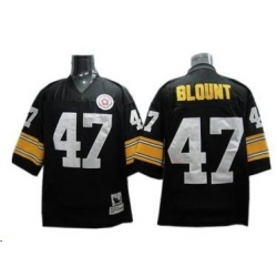 Pittsburgh Steelers 47 Mel Blount Throwback Jersey Black