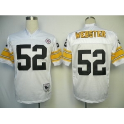 Pittsburgh Steelers 52 Mike Webster throwback White Jerseys
