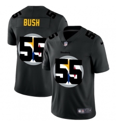 Pittsburgh Steelers 55 Devin Bush Men Nike Team Logo Dual Overlap Limited NFL Jersey Black