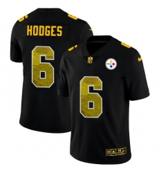 Pittsburgh Steelers 6 Devlin Hodges Men Black Nike Golden Sequin Vapor Limited NFL Jersey