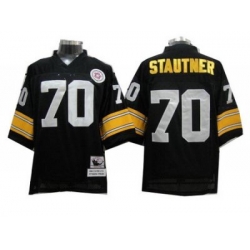 Pittsburgh Steelers 70 Stautner Black Throwback NFL Jerseys
