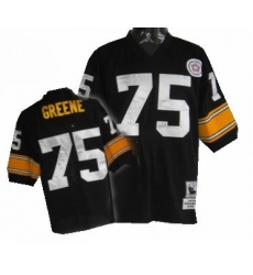Pittsburgh Steelers 75 Joe Greene black Mitchellandness throwback jerseys