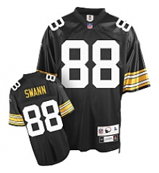 Pittsburgh Steelers 88 swann Team Color mitchellandness Jersey black