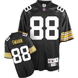 Pittsburgh Steelers 88 swann Team Color mitchellandness Jersey black