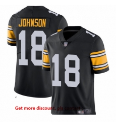 Steelers 18 Diontae Johnson Black Alternate Men Stitched Football Vapor Untouchable Limited Jersey