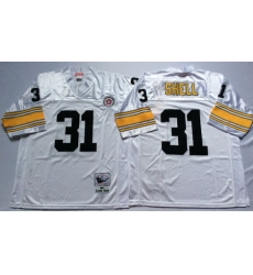 Steelers 31 Donnie Shell White Throwback Jersey