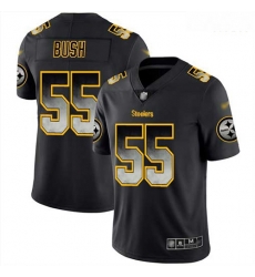 Steelers 55 Devin Bush Black Men Stitched Football Vapor Untouchable Limited Smoke Fashion Jersey