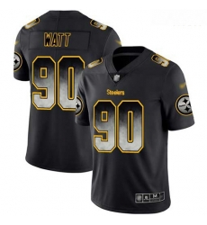 Steelers 90 T  J  Watt Black Men Stitched Football Vapor Untouchable Limited Smoke Fashion Jersey