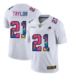 Washington Redskins 21 Sean Taylor Men White Nike Multi Color 2020 NFL Crucial Catch Limited NFL Jersey