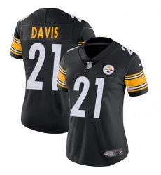 Nike Steelers #21 Sean Davis Black Team Color Womens Stitched NFL Vapor Untouchable Limited Jersey