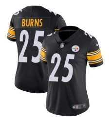 Nike Steelers #25 Artie Burns Black Team Color Womens Stitched NFL Vapor Untouchable Limited Jersey
