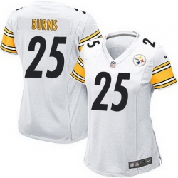 Nike Steelers #25 Artie Burns White Womens Stitched NFL Elite Jersey