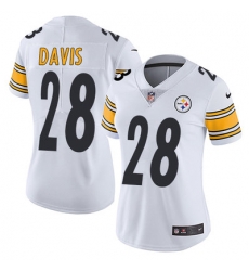 Nike Steelers #28 Sean Davis White Womens Stitched NFL Vapor Untouchable Limited Jersey