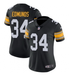 Nike Steelers #34 Terrell Edmunds Black Team Color Womens Stitched NFL Vapor Untouchable Limited Jersey