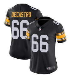 Nike Steelers #66 David DeCastro Black Alternate Womens Stitched NFL Vapor Untouchable Limited Jersey