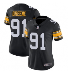 Nike Steelers #91 Kevin Greene Black Alternate Womens Stitched NFL Vapor Untouchable Limited Jersey