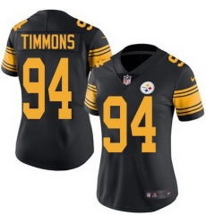 Nike Steelers #94 Lawrence Timmons Black Womens Stitched NFL Limited Rush Jersey