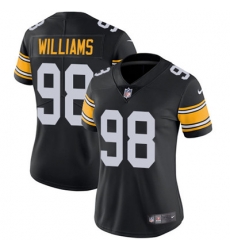 Nike Steelers #98 Vince Williams Black Alternate Womens Stitched NFL Vapor Untouchable Limited Jersey